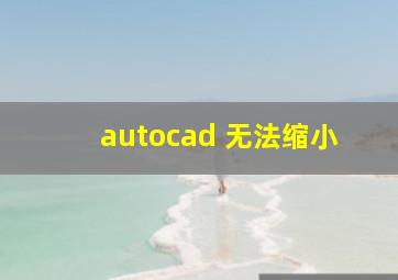 autocad 无法缩小